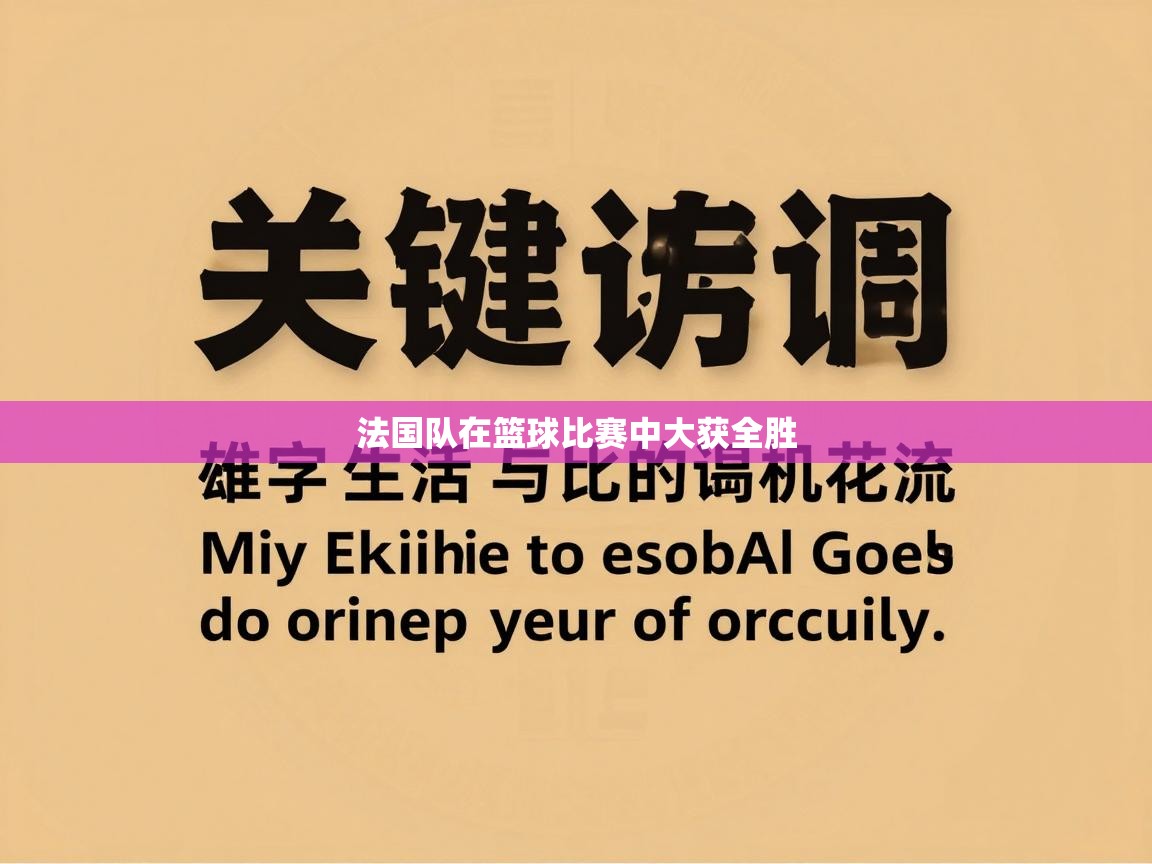 法国队在篮球比赛中大获全胜